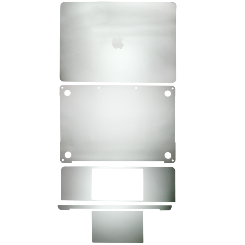 4-in-1 (Top, Bottom, Keyboard, Trackpad) Skin For MacBook Pro 13" A1989 (2018-2019) / A2159 (2019) / A1706 (2016-2017) (Silver)