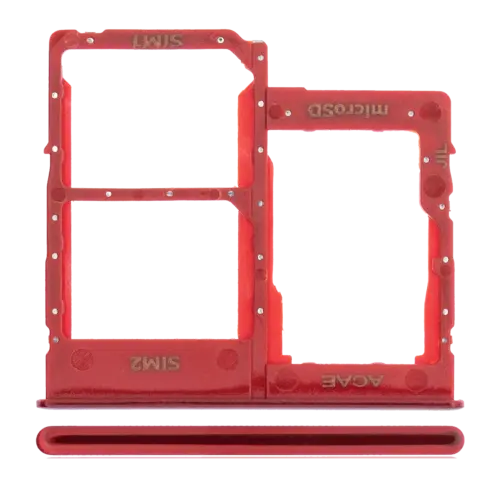 Dual Sim Card Tray For Samsung Galaxy A40 (A405 / 2019) (Red)