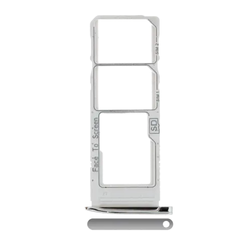 Dual Sim Card Tray For Motorola Moto G7 (XT1962 / 2019) / G7 Plus (XT1965-2 / 2019) (Silver)