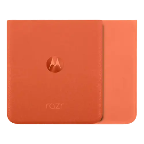 Back Cover Glass For Motorola Razr / Razr 50 (XT2453 / 2024) (Genuine OEM) (Spritz Orange)