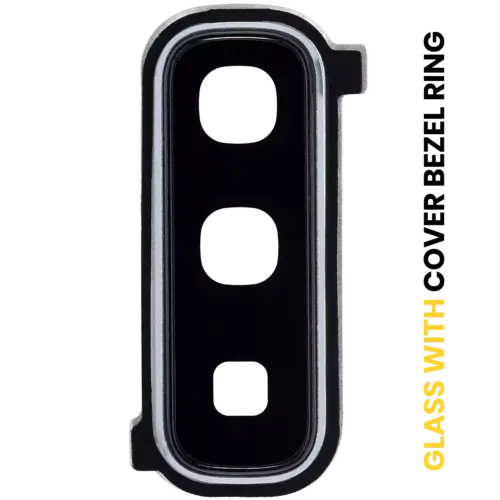 Back Camera Lens With Cover Bezel Ring For Samsung Galaxy Fold 4G (F900) / Fold 5G (F907) (Space Silver)