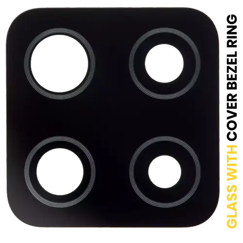 Back Camera Lens With Cover Bezel Ring For Samsung Galaxy A42 5G (A426 / 2020) (Prism Dot Black)