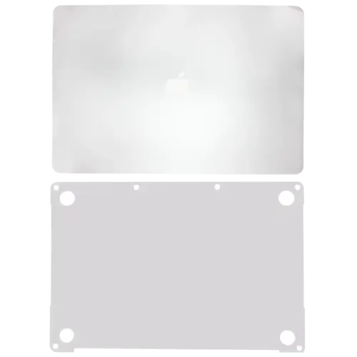2-in-1 (Top, Bottom) Skin For MacBook Pro 13" A1989 (2018-2019) / A2159 (2019) / A1706 (2016-2017) (Silver)