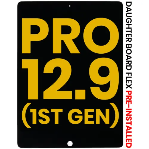 Écran LCD avec numériseur et nappe de carte fille préinstallés pour iPad Pro 12,9" 1re génération (2015) (Remis à neuf) (Noir) – Image 3