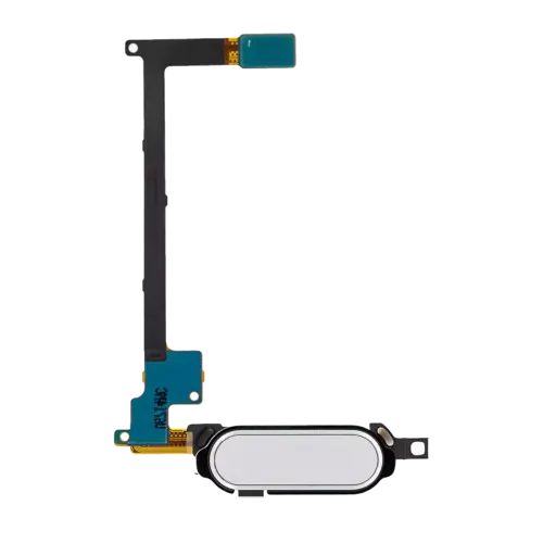Home Button With Flex For Samsung Galaxy Note 4 (White)