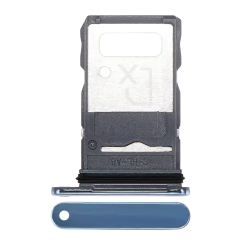 Single Sim Card Tray For Motorola Edge 20 Pro (XT2153-1 / 2021) (Blue Vegan Leather)