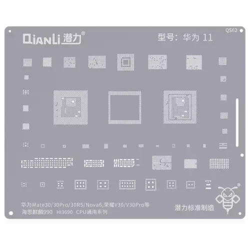 Bumblebee Stencil (QS62) For Huawei Mate 30 / 30 Pro / 30RS / Nova 6 / Honor V30 / V30 Pro (Kirin990) (HI3690) CPU Universal Series (Qianli)