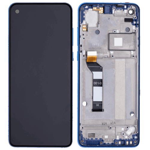 Écran LCD avec cadre pour Motorola One Action (XT2013-1 / XT2013-2 / XT2013-4 / 2019) (Pièce d'origine constructeur) (Bleu denim) – Image 2