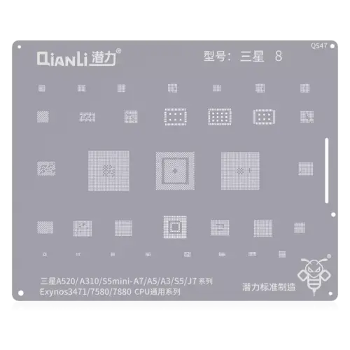Pochoir Bumblebee (QS47) pour Samsung A520 / A310 / S5mini / A7 / A5 / A3 / S5 / J7 (Exynos 3471/7580/7880) CPU série universelle (Qianli) – Image 2