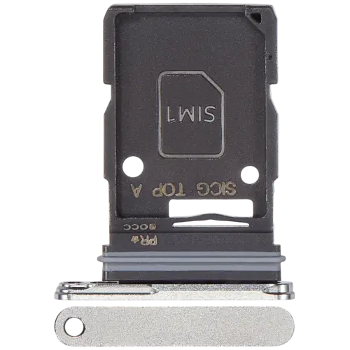 Single Sim Card Tray For Samsung Galaxy S25 Edge (S937) (Premium) (Titanium Silver)