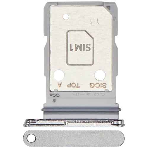 Dual Sim Card Tray For Samsung Galaxy S25 Edge (S937) (Premium) (Titanium Silver)