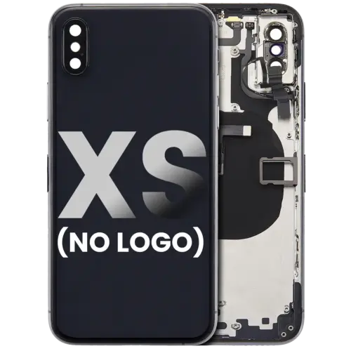Coque arrière avec petits composants préinstallés pour iPhone XS (sans logo) (pièce de rechange Plus) (gris sidéral)