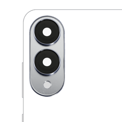 Back Camera Lens With Cover Bezel Ring For Samsung Galaxy S25 Edge (S937) (Titanium Silver)