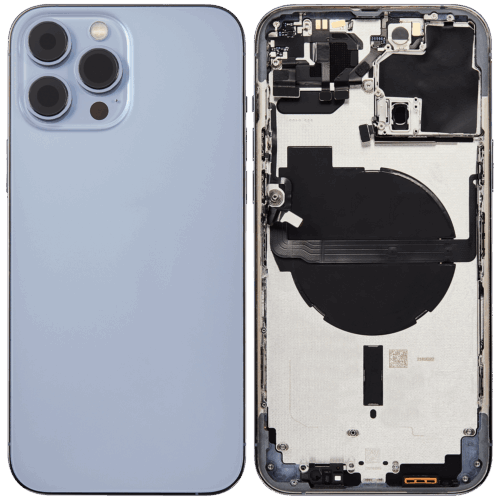 Back châssis W/ Small Parts pour iPhone 13 Pro Max (EU / Global Version) (Used OEM Pull: Grade B) (Sierra Blue) – Image 2