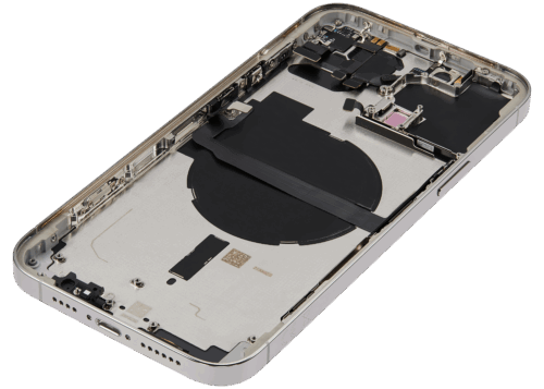 Coque arrière avec petites pièces pour iPhone 13 Pro Max (version UE/globale) (pièce d'origine d'occasion: grade B) (argent) – Image 7