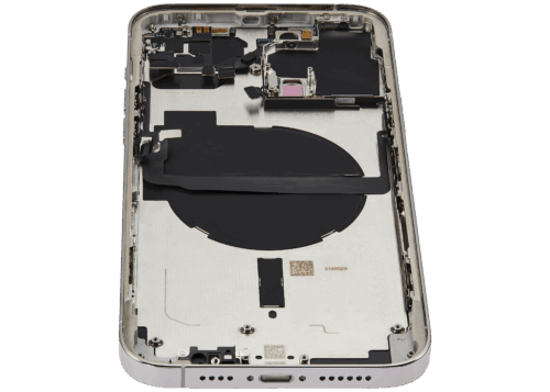Coque arrière avec petites pièces pour iPhone 13 Pro Max (version UE/globale) (pièce d'origine d'occasion: grade B) (argent) – Image 8