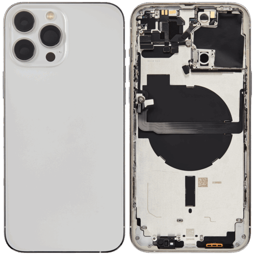 Back châssis W/ Small Parts pour iPhone 13 Pro Max (EU / Global Version) (Used OEM Pull: Grade C) (argent) – Image 2