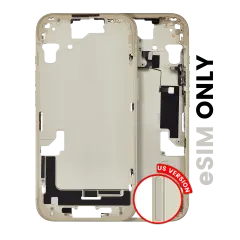 Mid-cadre châssis W/ Small Parts pour iPhone 15 (US Version) (Used OEM Pull: Grade A) (jaune)