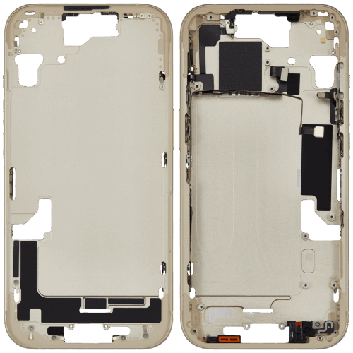 Mid-cadre châssis W/ Small Parts pour iPhone 15 (US Version) (Used OEM Pull: Grade A) (jaune) – Image 2