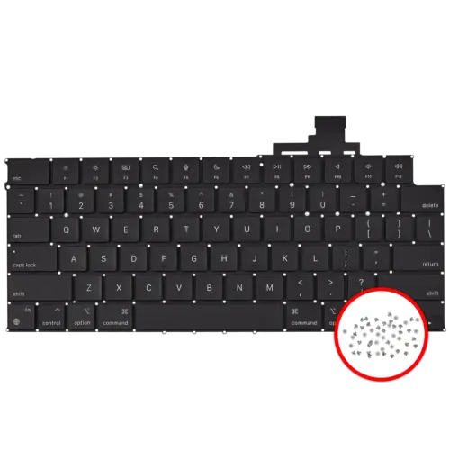 Keyboard W/ Backlight & Screws For MacBook Air 13" (A2681 / Mid 2022) (US English)