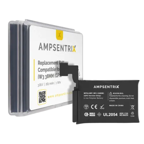 Pile de remplacement pour montre Series 3 (38 mm) (version GPS uniquement) (AmpSentrix Pro) – Image 2