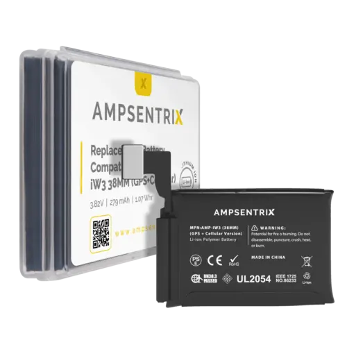 Pile de remplacement pour montre connectée Series 3 (38 mm) (version GPS + cellulaire) (AmpSentrix Pro) – Image 2