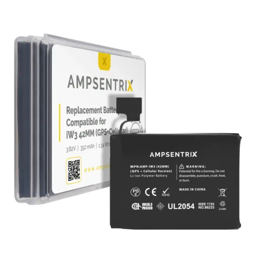 Replacement Battery For Watch Series 3 (42MM) (GPS + Cellular Version) (AmpSentrix Pro)