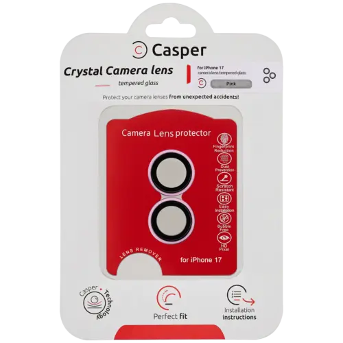 Casper Camera Lens Protector For iPhone 17 (Purple) (Clear)