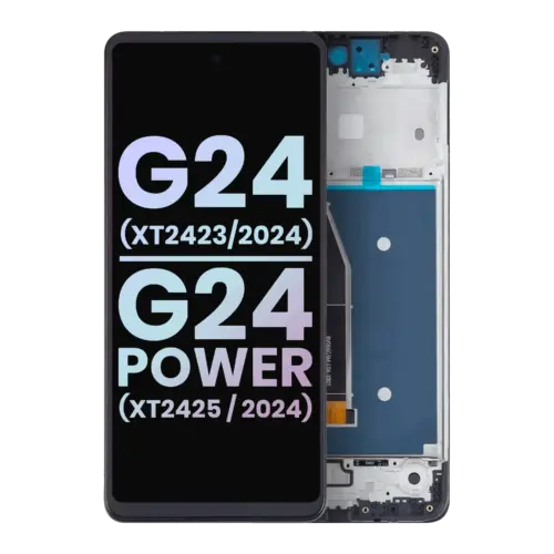 LCD Assembly With Frame For Motorola Moto G24 (XT2423 / 2024) / G24 Power (XT2425-1 / 2024) (Genuine OEM) (All Colors)