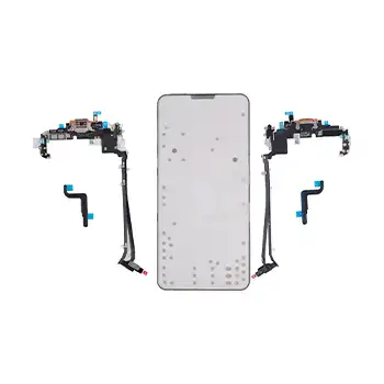USB-C nappe de connecteur de charge (eSIM) pour iPhone 17 Pro Max (Genuine OEM) (Canadian Version) (Cosmic Orange)
