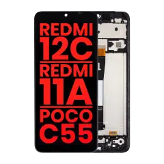 LCD Assembly With Frame For Xiaomi Redmi 12C / Redmi 11A / Poco C55 (Aftermarket Plus) (All Colors)