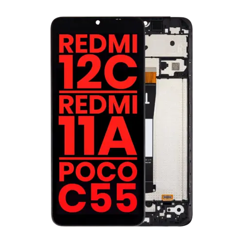 LCD Assembly With Frame For Xiaomi Redmi 12C / Redmi 11A / Poco C55 (Aftermarket Plus) (All Colors) – Image 11