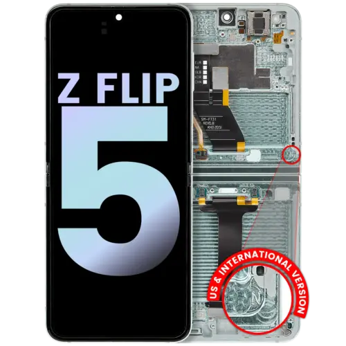 Inner OLED Assembly With Frame For Samsung Galaxy Z Flip 5 5G (US & International) (Service Pack) (Mint)