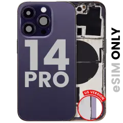 Back châssis W/ Small Parts pour iPhone 14 Pro (US Version) (Used OEM Pull: Grade C) (Deep Purple)