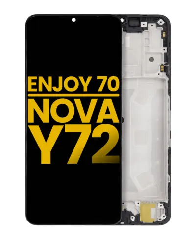 Écran LCD avec cadre pour Huawei Enjoy 70 / Nova Y72 (reconditionné) (toutes couleurs)