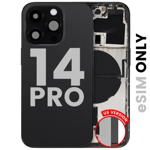 Back châssis W/ Small Parts pour iPhone 14 Pro (US Version) (Used OEM Pull: Grade C) (Space Black) – Image 3