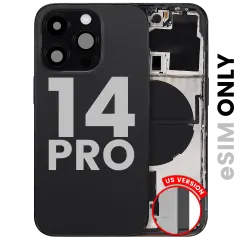 Back châssis W/ Small Parts pour iPhone 14 Pro (US Version) (Used OEM Pull: Grade B) (Space Black)
