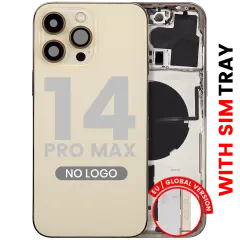 Back châssis W/ Small Parts pour iPhone 14 Pro Max (EU / Global Version) (compatible qualité supérieure) (or)