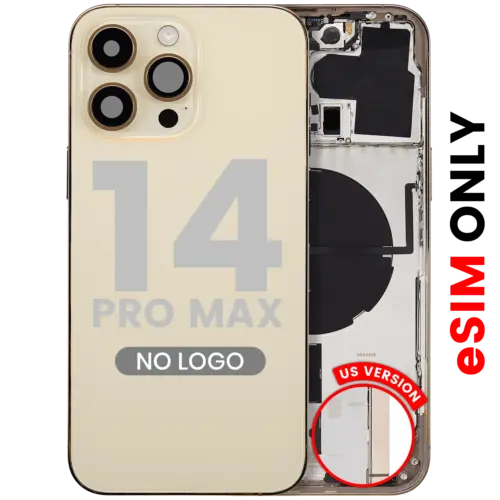 Coque arrière avec petites pièces pour iPhone 14 Pro Max (version US) (compatible qualité supérieure) (Or)