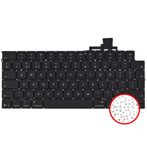 Keyboard W/ Backlight & Screws For MacBook Air 13" (A3240 / Early 2025) (UK English)