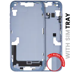 Mid-cadre châssis W/ Small Parts pour iPhone 14 Plus (EU / Global Version) (Used OEM Pull: Grade B) (bleu)