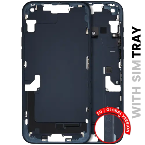Mid-Frame Housing W/ Small Parts For iPhone 14 Plus (EU / Global Version) (Used OEM Pull: Grade B) (Midnight) – Image 3