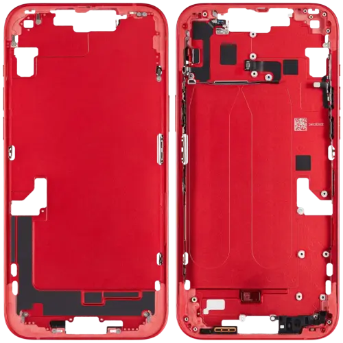 Mid-Frame Housing W/ Small Parts For iPhone 14 Plus (EU / Global Version) (Used OEM Pull: Grade B) (Red) – Image 2