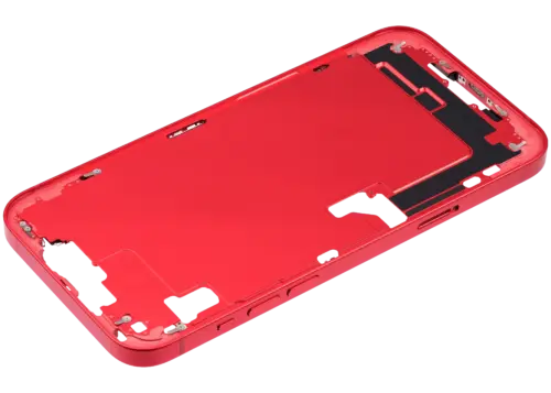 Mid-Frame Housing W/ Small Parts For iPhone 14 Plus (EU / Global Version) (Used OEM Pull: Grade B) (Red) – Image 6