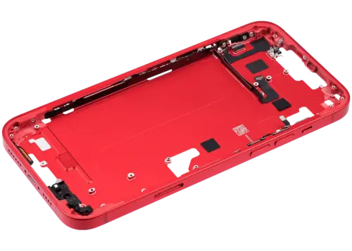 Mid-Frame Housing W/ Small Parts For iPhone 14 Plus (EU / Global Version) (Used OEM Pull: Grade B) (Red) – Image 7