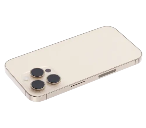 Back Housing W/ Small Parts For iPhone 14 Pro (US Version) (Used OEM Pull: Grade B) (Gold) – Image 6