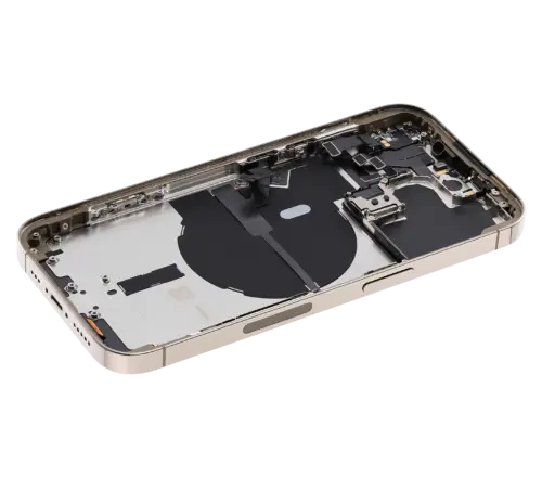Back Housing W/ Small Parts For iPhone 14 Pro (US Version) (Used OEM Pull: Grade B) (Gold) – Image 7