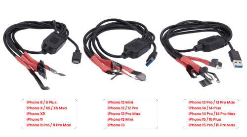 Boîtier de démarrage Power 2S avec câble de démarrage à un bouton One-To-Five pour iPhone 8 à 15 Pro Max (I2C) – Image 8