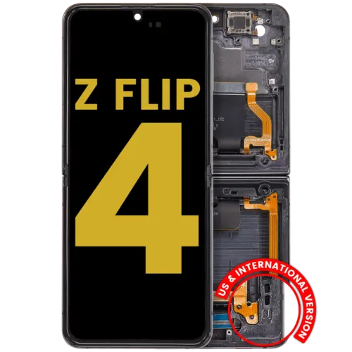 Inner OLED Assembly With Frame For Samsung Galaxy Z Flip 4 5G (US & International Version) (Refurbished) (Graphite)