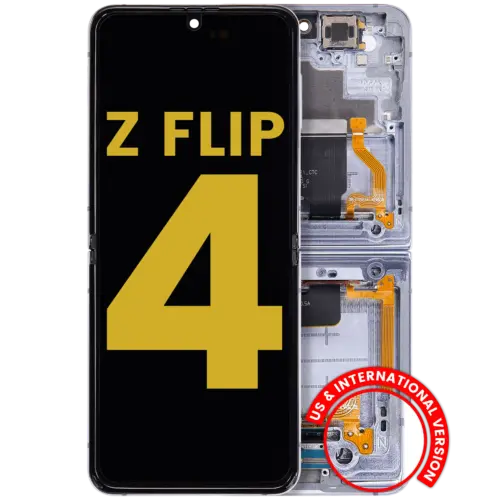 Inner OLED Assembly With Frame For Samsung Galaxy Z Flip 4 5G (US & International Version) (Refurbished) (Blue)